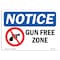 Signmission Safety Sign, OSHA Notice, 7" Height, 10" Width, NOTICE Gun Free Zone Sign, Landscape OS-NS-D-710-L-15756 - alternate 1